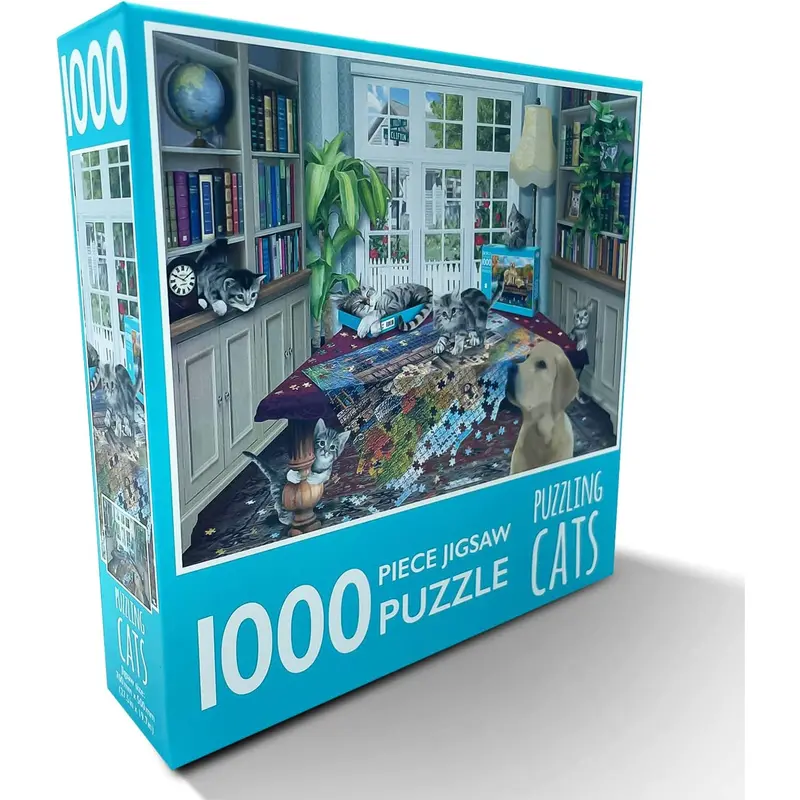 1000-Piece Jigsaw Puzzle, Puzzling Cats 1