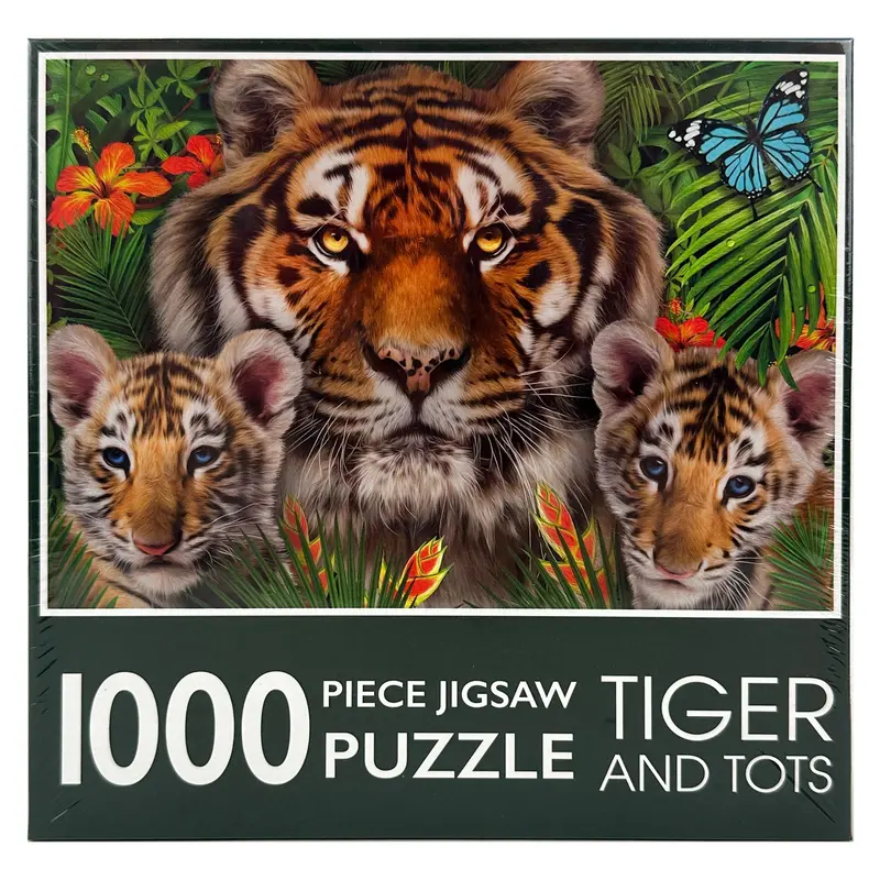 1000-Piece Jigsaw Puzzle, Tiger & Tots 1