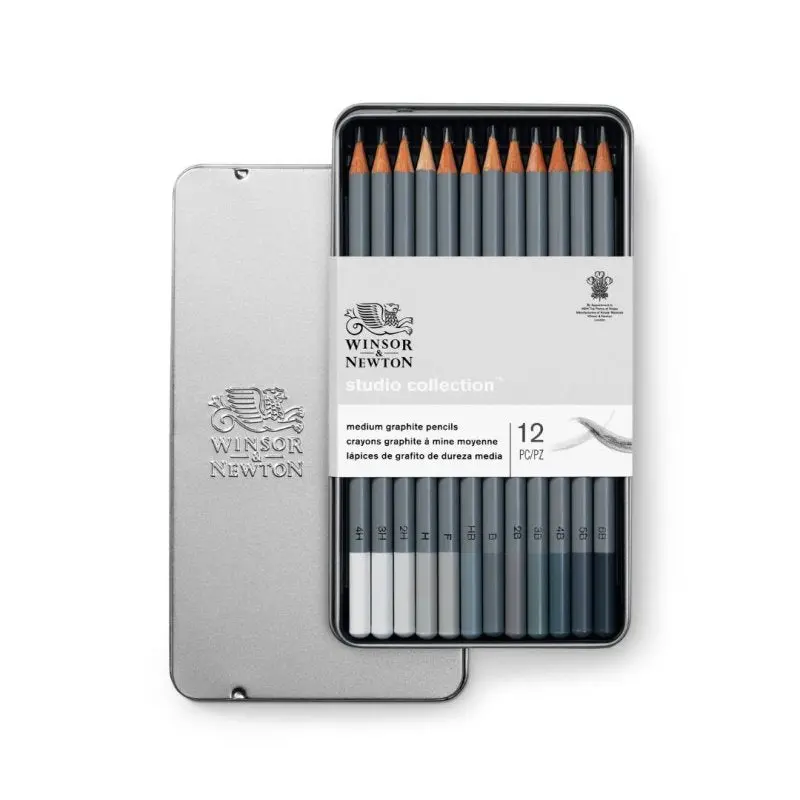 12 Piece Graphic Pencil Tin Medium 1