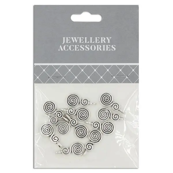 18Mm Double Swirl Charm, 12Pc- Sullivans 1