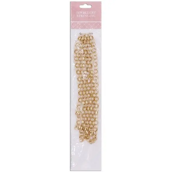 1M Small Beaded Chain, Gold- Sullivans 1