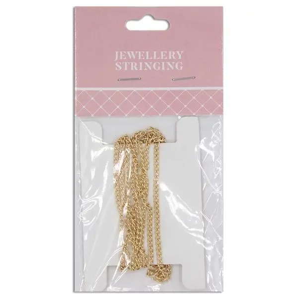 3X2mm Mini Twisted Oval Link Chain, Gold- 1M- Sullivans 1