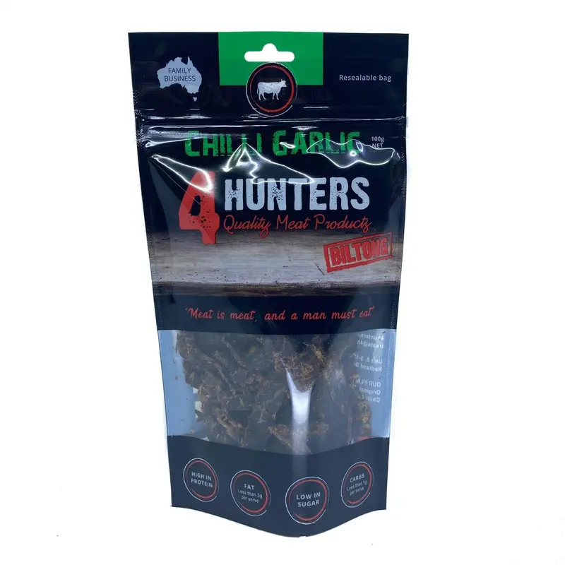 4 Hunters Biltong Chilli Garlic 100G 1