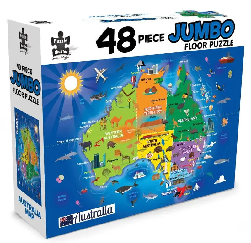 48-Piece Jumbo Floor Jigsaw Puzzle, Aussie Map 1