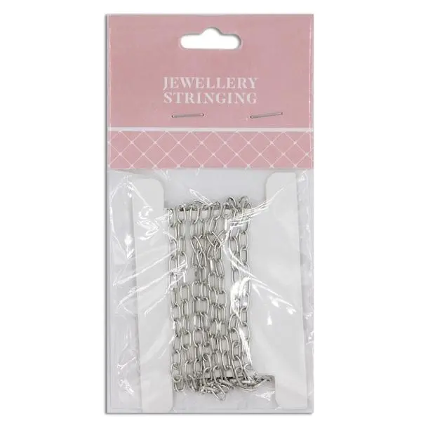 7X4mm Straight Oval Link Chain, Dark Silver- 1M- Sullivans 1