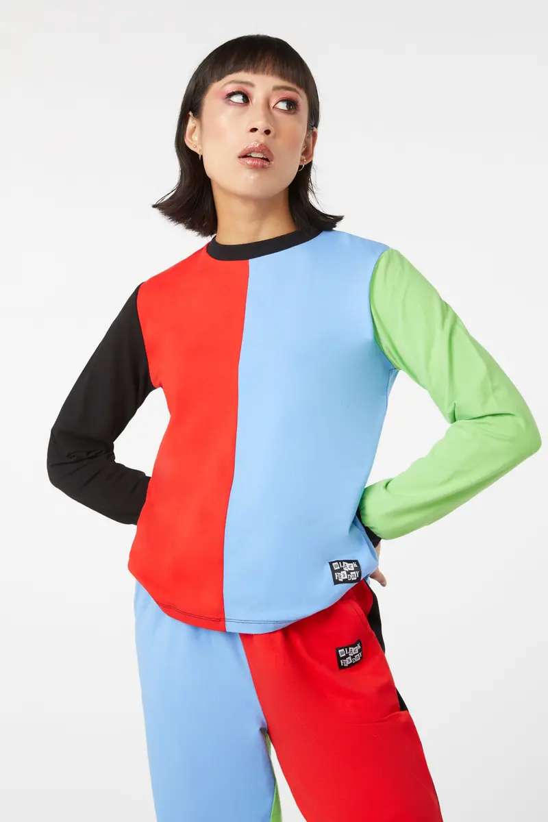 80S Colour Block Top 1