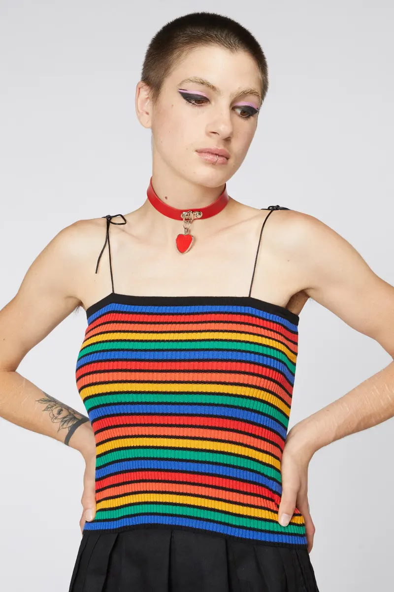 90S Rainbow Knit Singlet 1