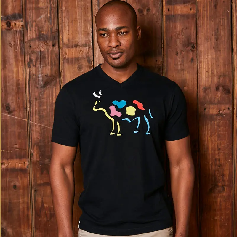 Abstract Nguni V-Neck Mamba Tee 1