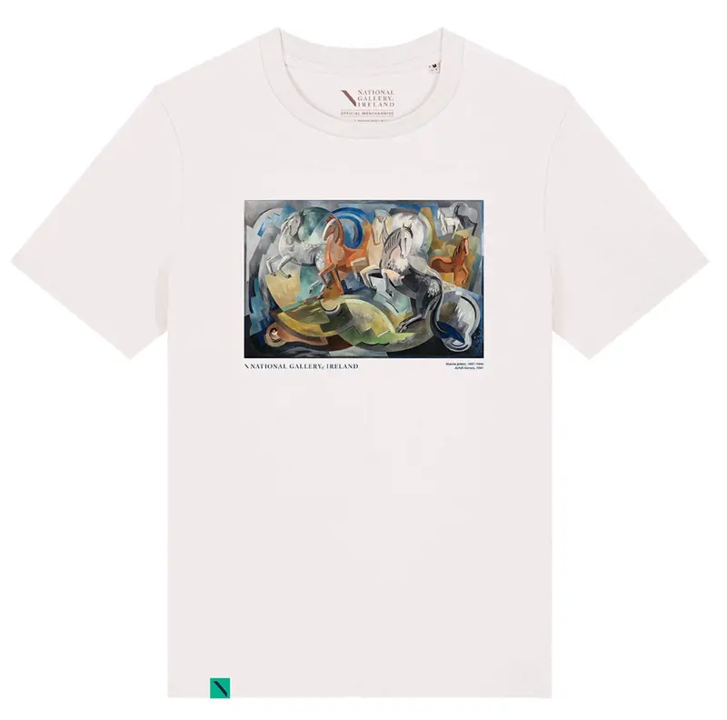 Achill Horses Vintage White T-Shirt 1