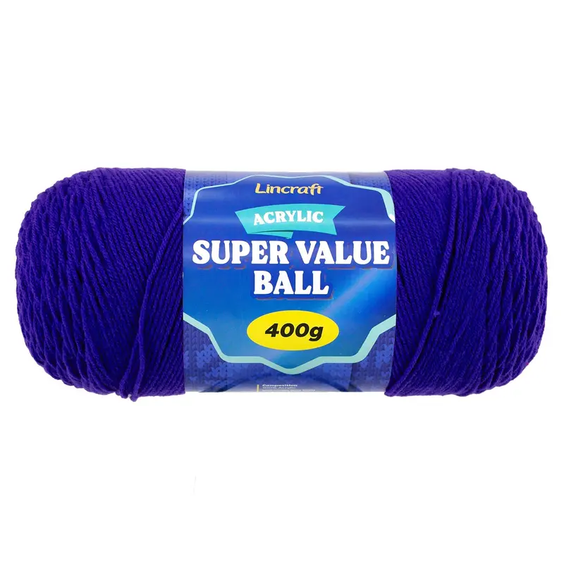Acrylic Super Value Ball Crochet & Knitting Yarn, 400G Acrylic Yarn 10
