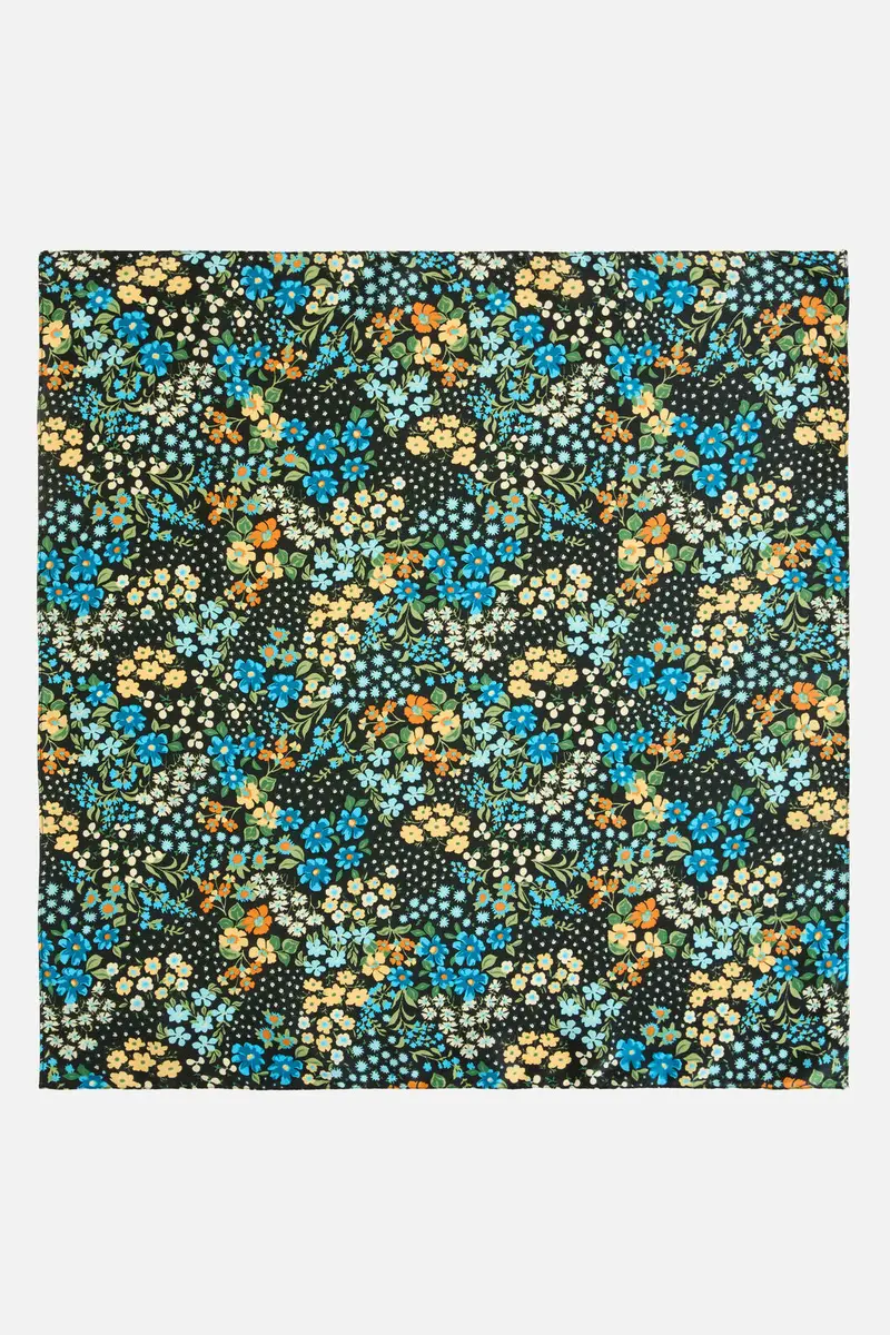Ada 90S Floral Satin Scarf 1