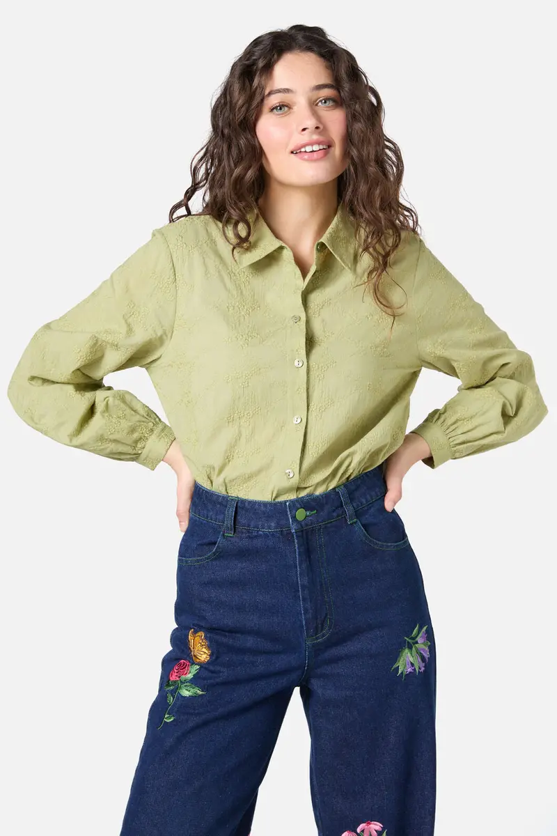 Ada Embroidered Flower Shirt 1