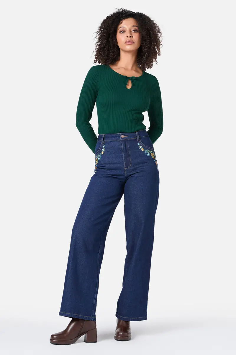 Ada Embroidered Jean 1