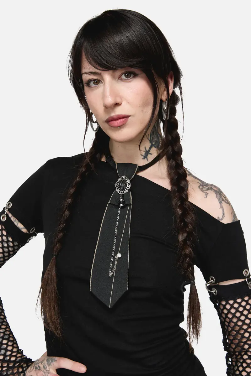Adjustable Neck Tie With Charm 1