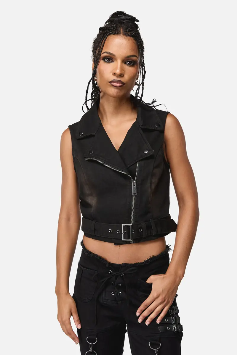 Afterlife Goth Trim Vest 1