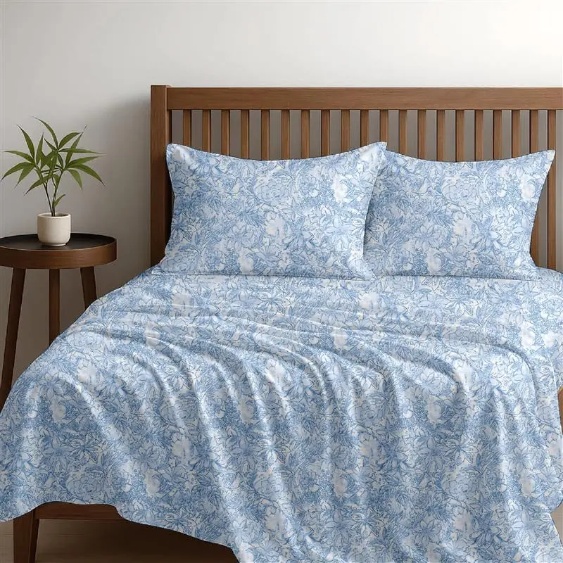 Alaria Printed Cotton Sheet Set, Flora 1