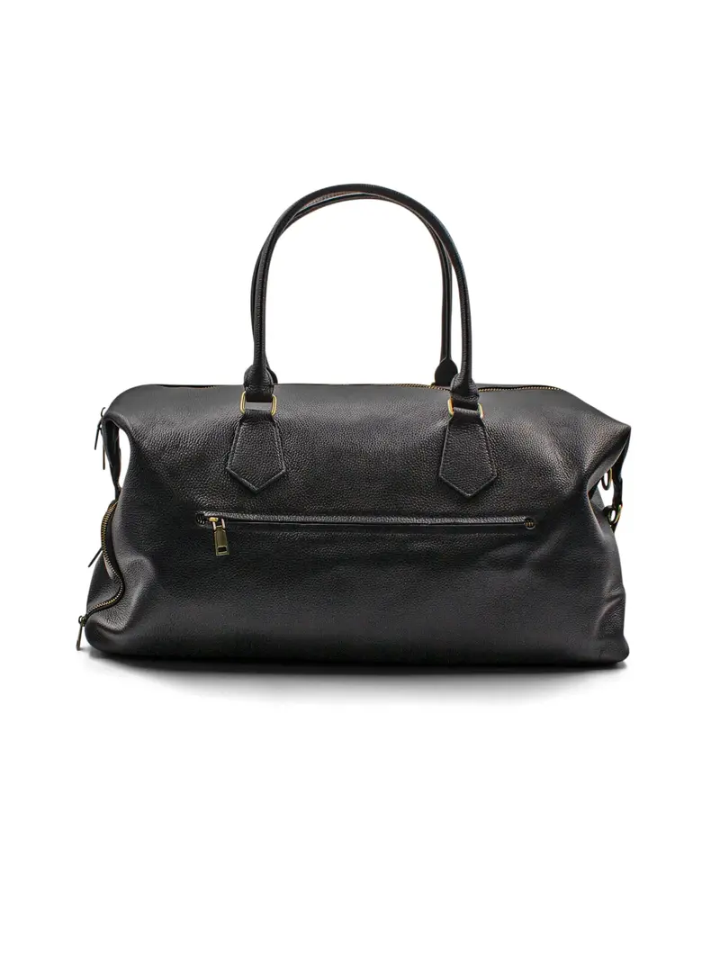 Alessio Black Pebbled Leather Bag 1