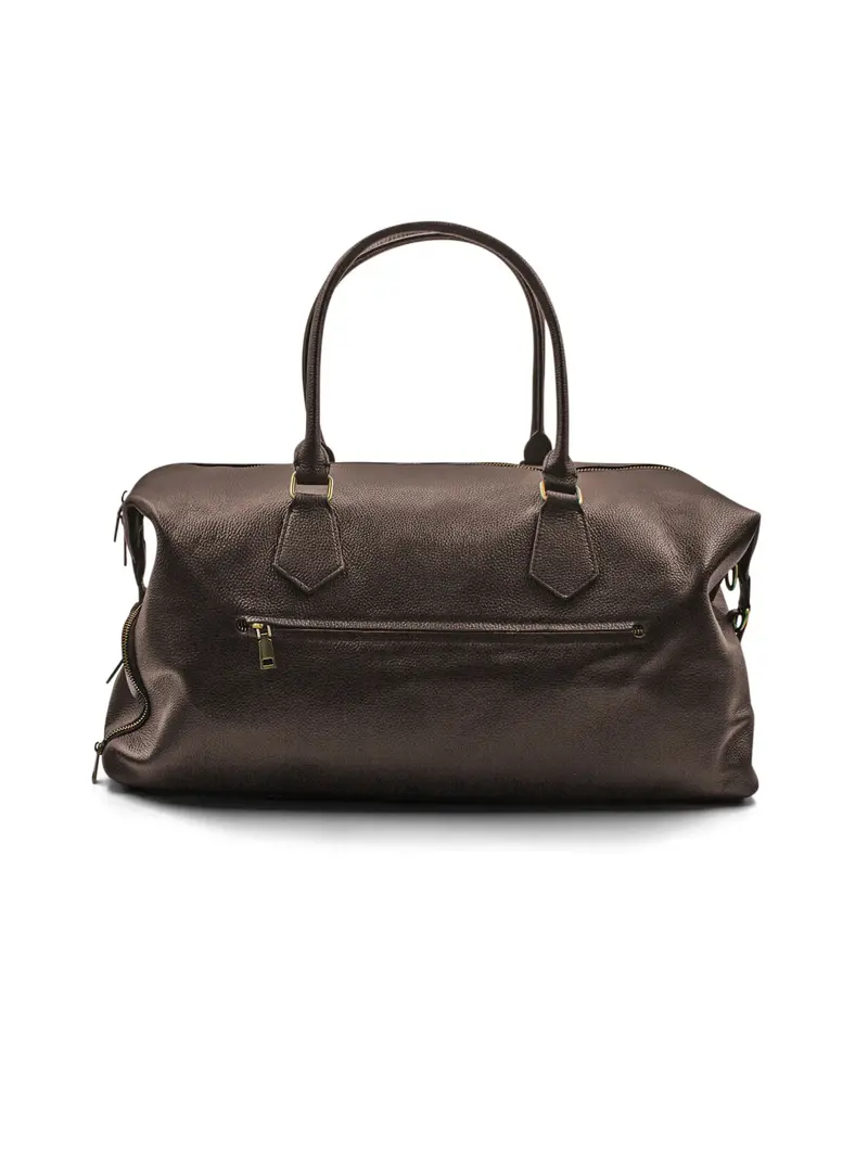 Alessio Brown Pebbled Leather Bag 1