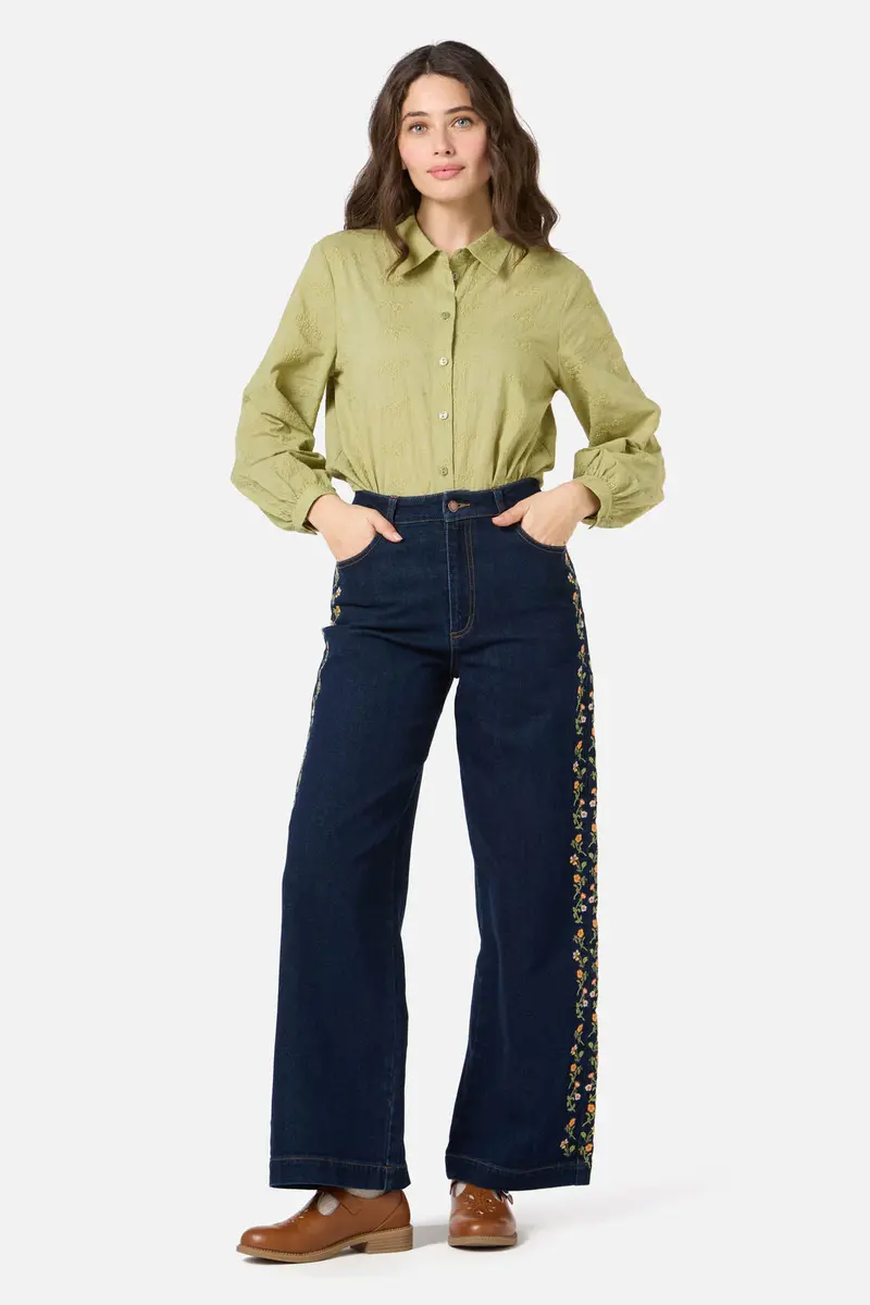 Alyssa Embroidered Jeans 1