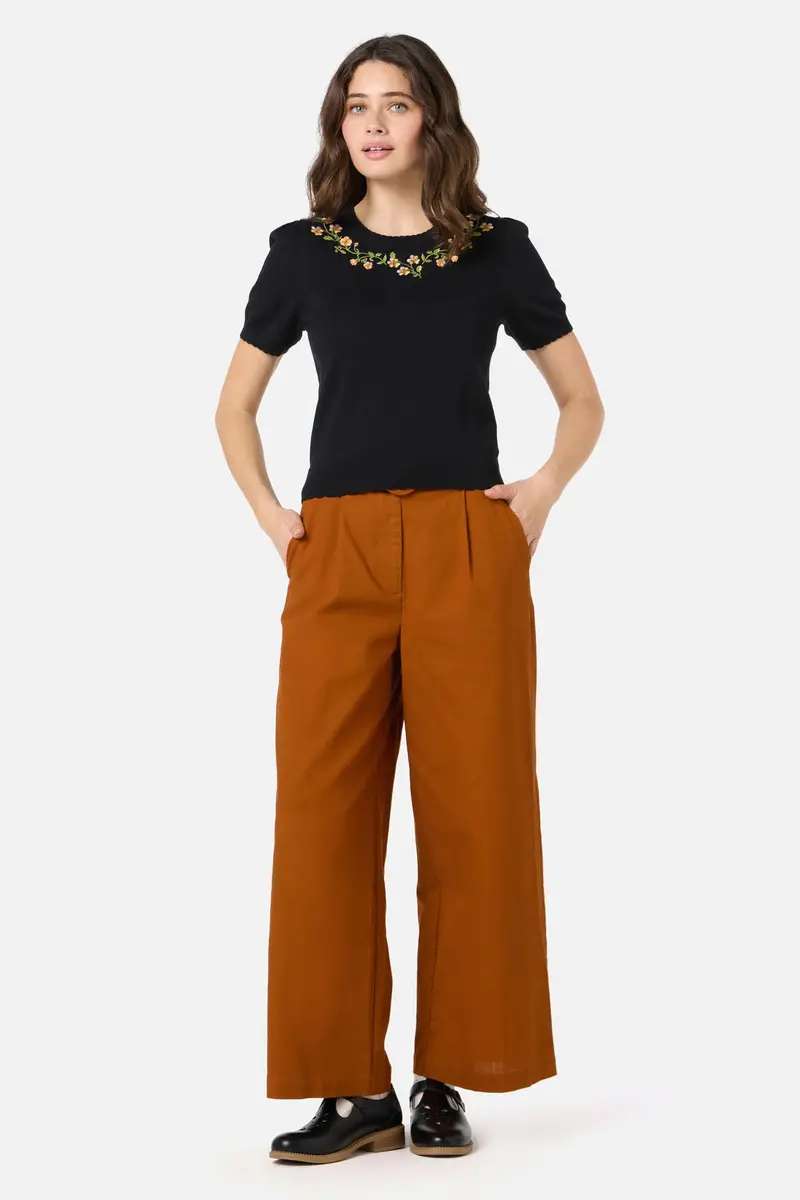 Alyssa Embroidered Knit Top 1