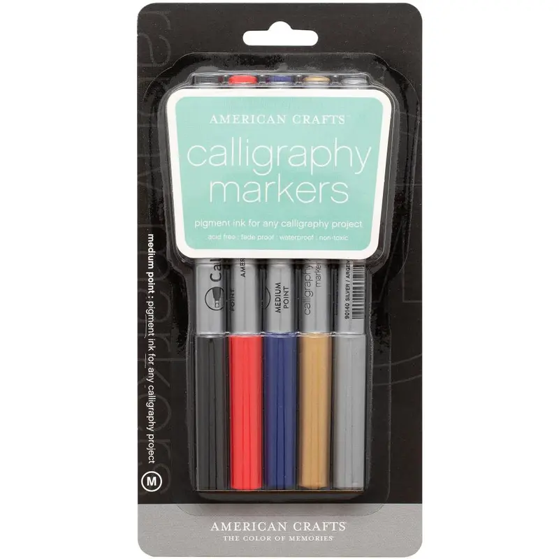 American Crafts Calligraphy Markers- 5Pk 1