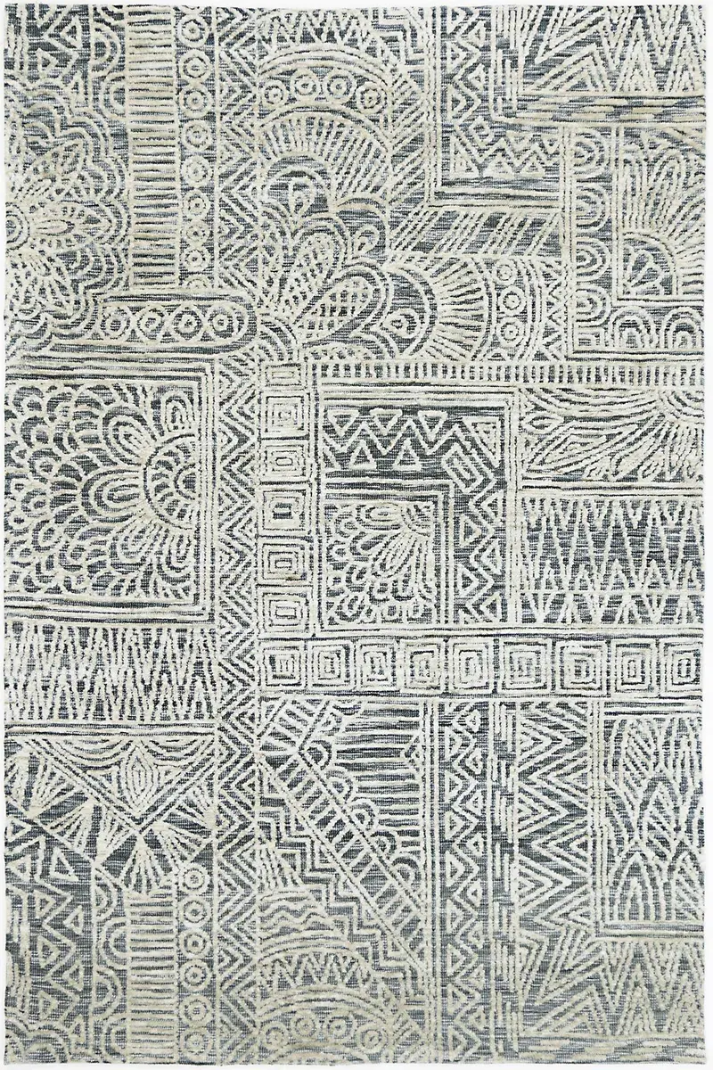 Amritsar Newburg Anthracite Tribal Rug 1