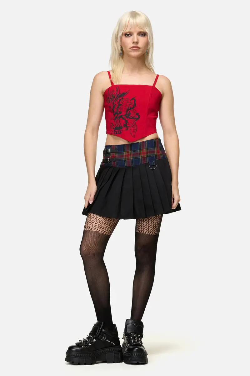 Antler Goth Tartan Skort 1