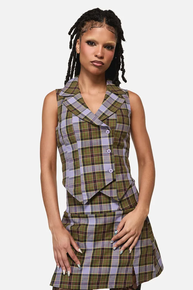 Apothecarius Goth Tartan Vest 1