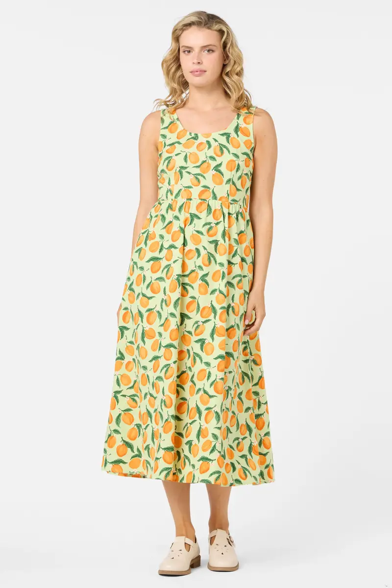 Apricots Gathered Midi Dress 1