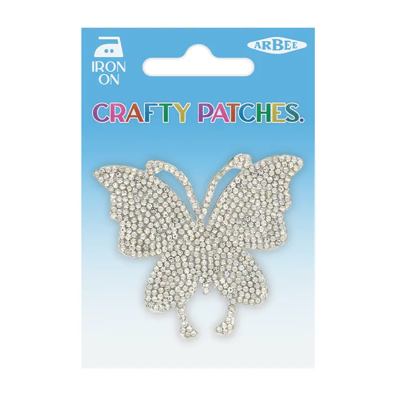 Arbee Crafty Patch, Rhinestone Butterfly- 1Pc 1