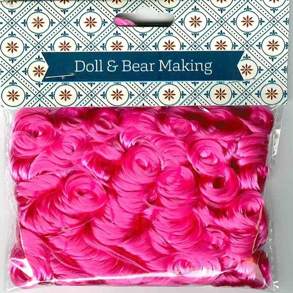 Arbee Doll Hair Curly, Pink- 30G 1