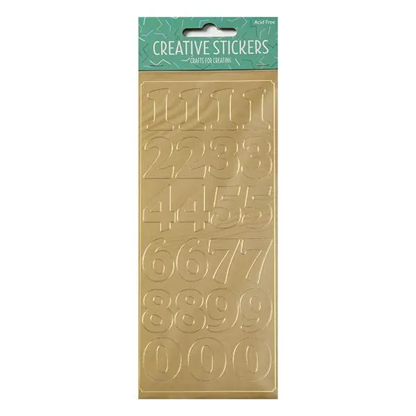 Arbee Stickers, Large Numbers Gold 1
