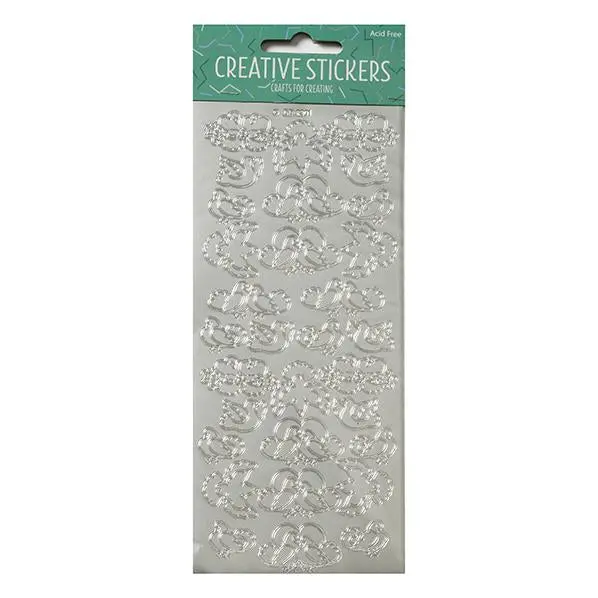 Arbee Stickers, Loving Doves Silver 1