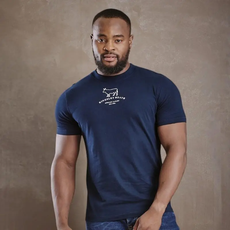 Arched Centred Logo Crew Tee - Midnight 1