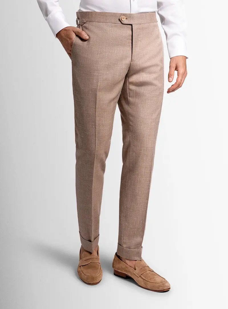 Argenta Apricot Basketweave Trousers 1