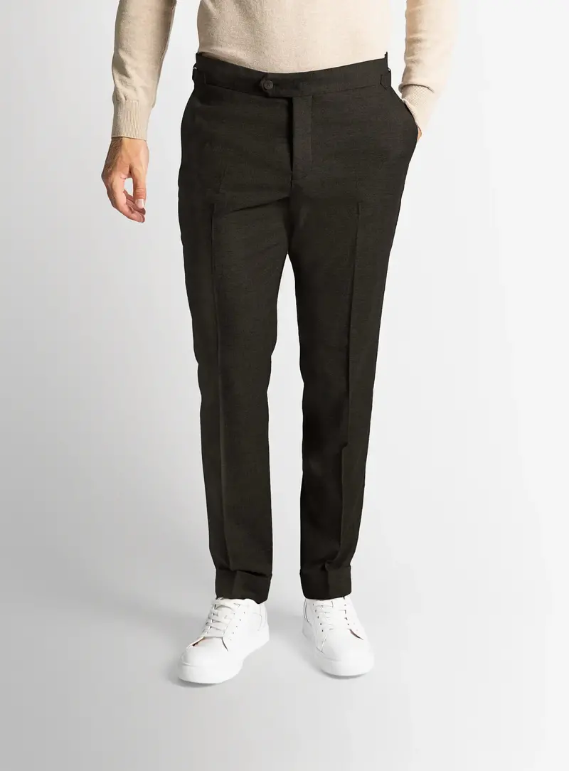 Argenta Flannel Chocolate Trousers 1