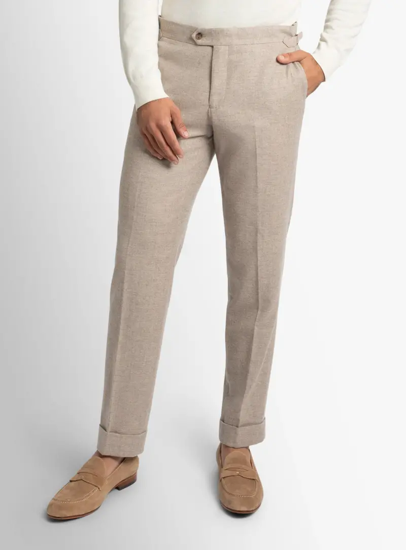 Argenta Flannel Fawn Trousers 1