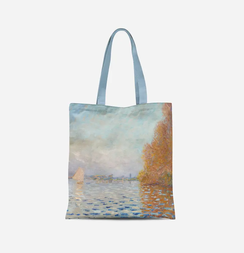 Argenteuil Basin With A Single Sailboat Book Bag 1