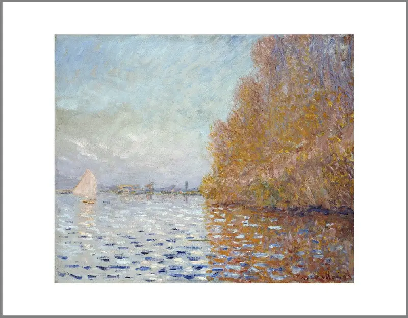 Argenteuil Basin With A Single Sailboat Canvas Print 1