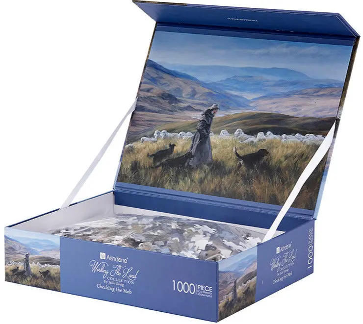 Ashdene 1000-Piece Jigsaw Puzzle Working The Land Checking The Mob 1