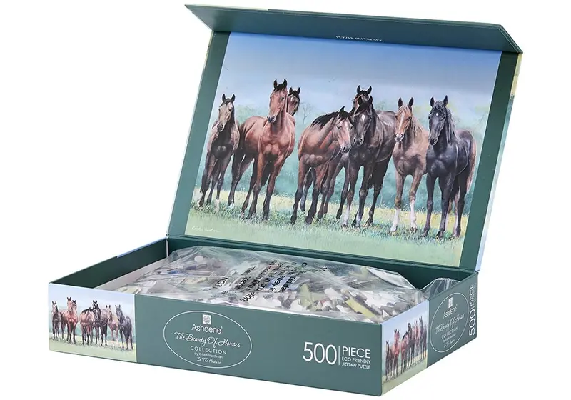 Ashdene 500-Piece Jigsaw Puzzle Beauty Of Horses In The Pasture 1