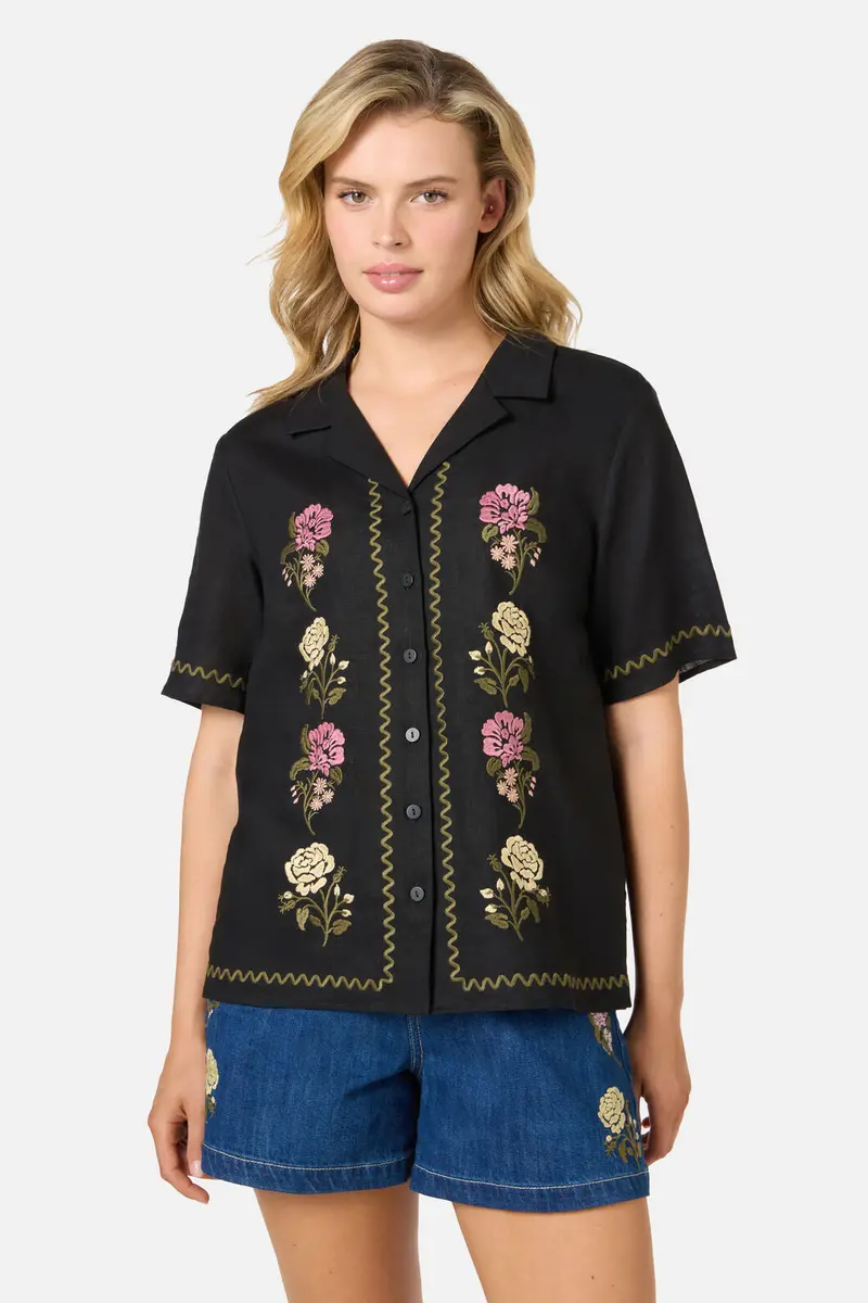 Astrid Rose Embroidered Shirt 1