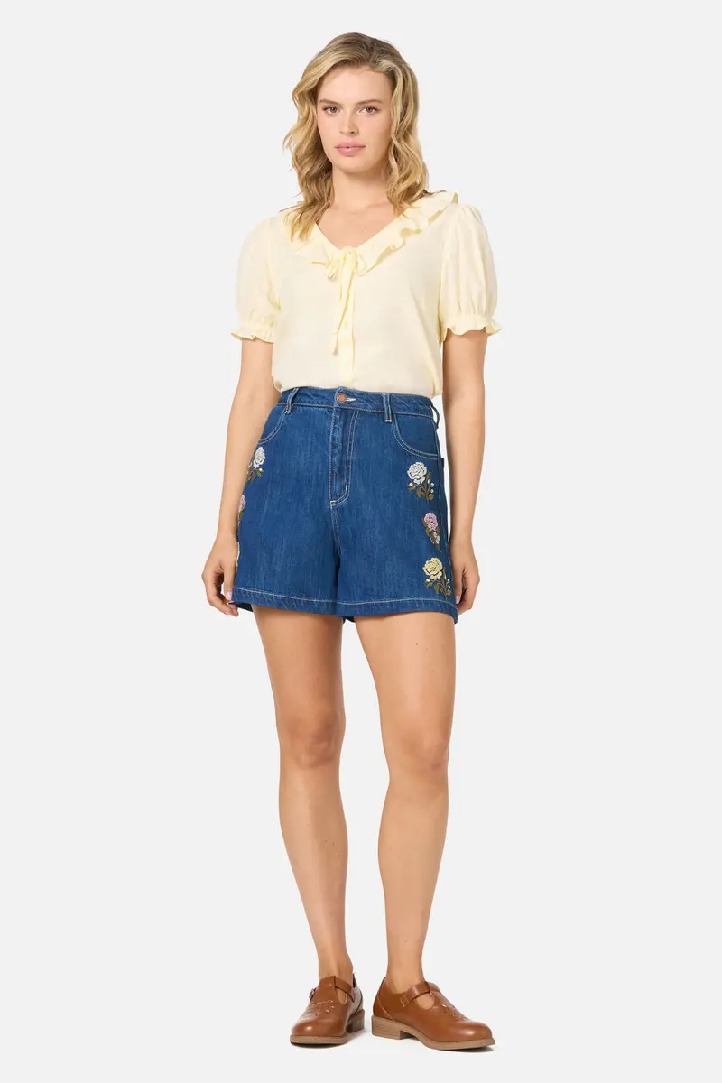 Astrid Rose Embroidered Short 1