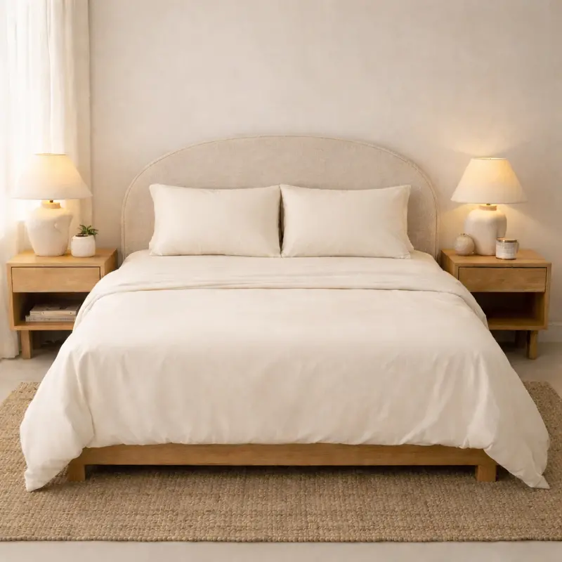 Athena Microfibre Bed Sheet Set - Ivory | Super Soft & Easy Care 1