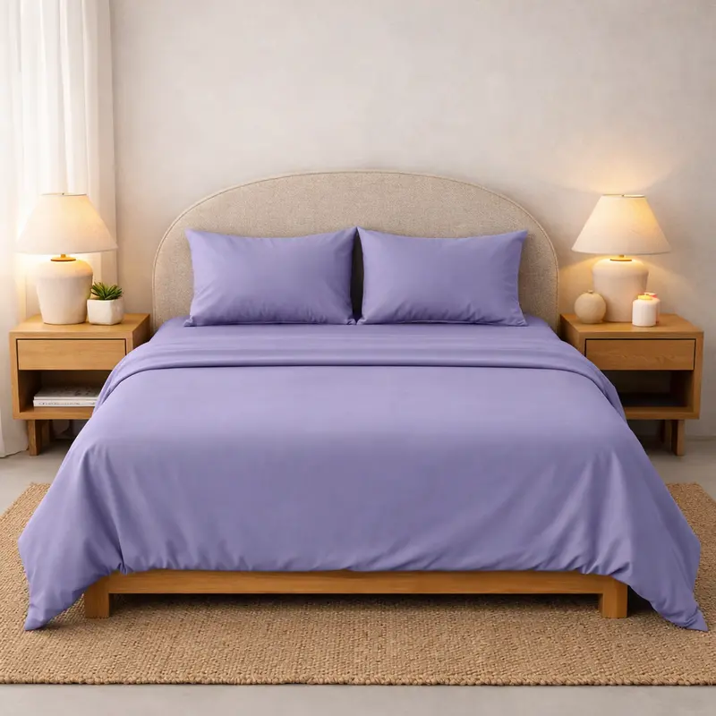Athena Microfibre Bed Sheet Set - Single | Lilac | Super Soft & Easy Care 1