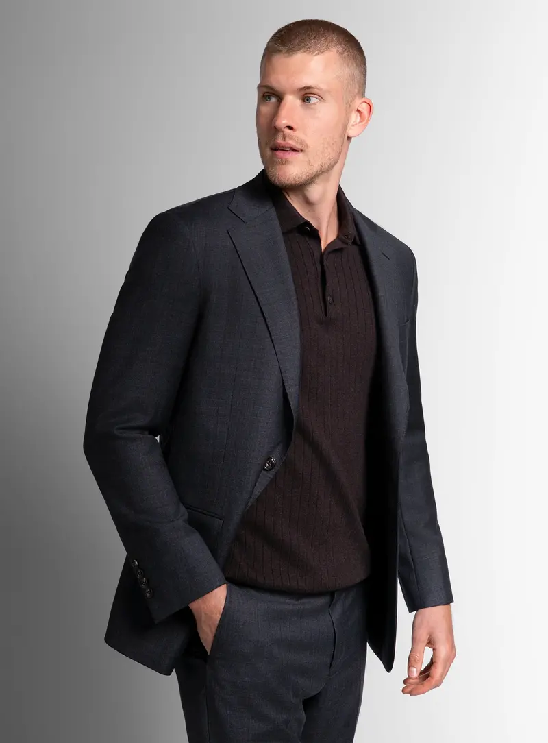 Auditore Check Charcoal Grey Suit 1