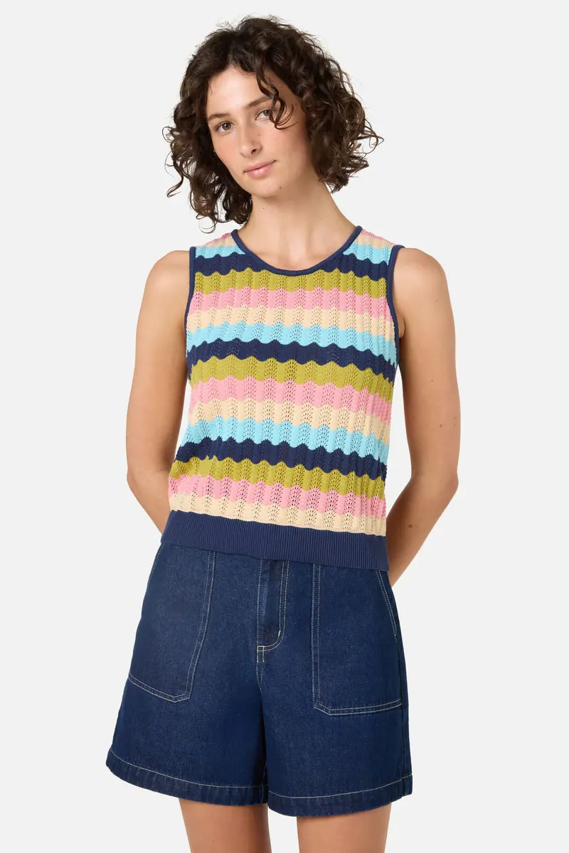 Ava Stripe Knit Tank 10