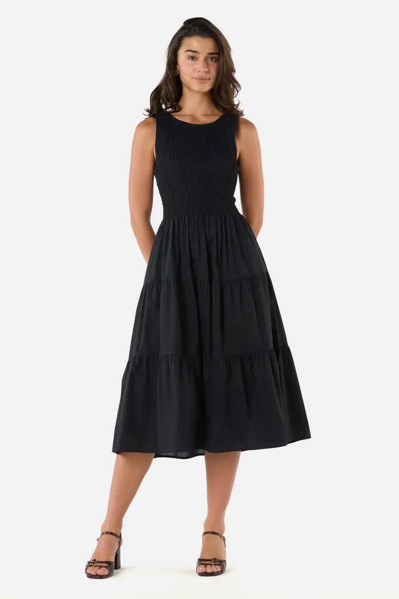 Avril Shirred Midi Dress 1