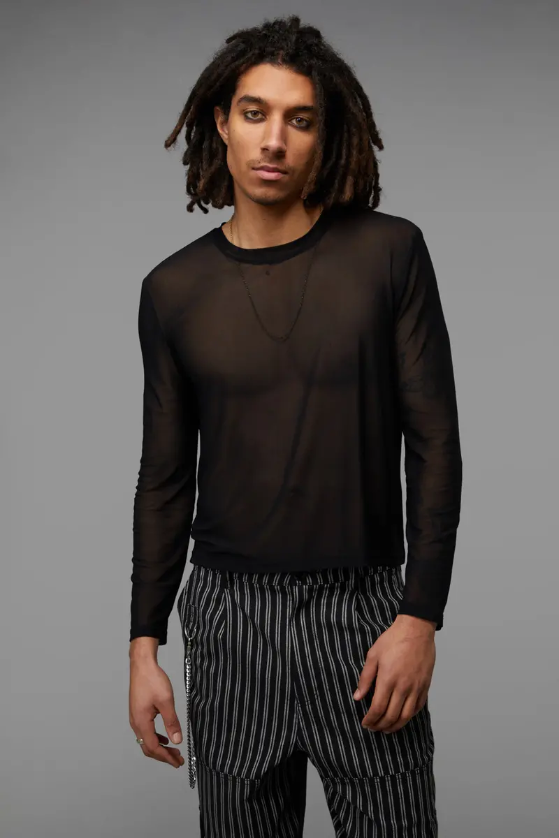 Back Alley Long Sleeve Mesh Top 1