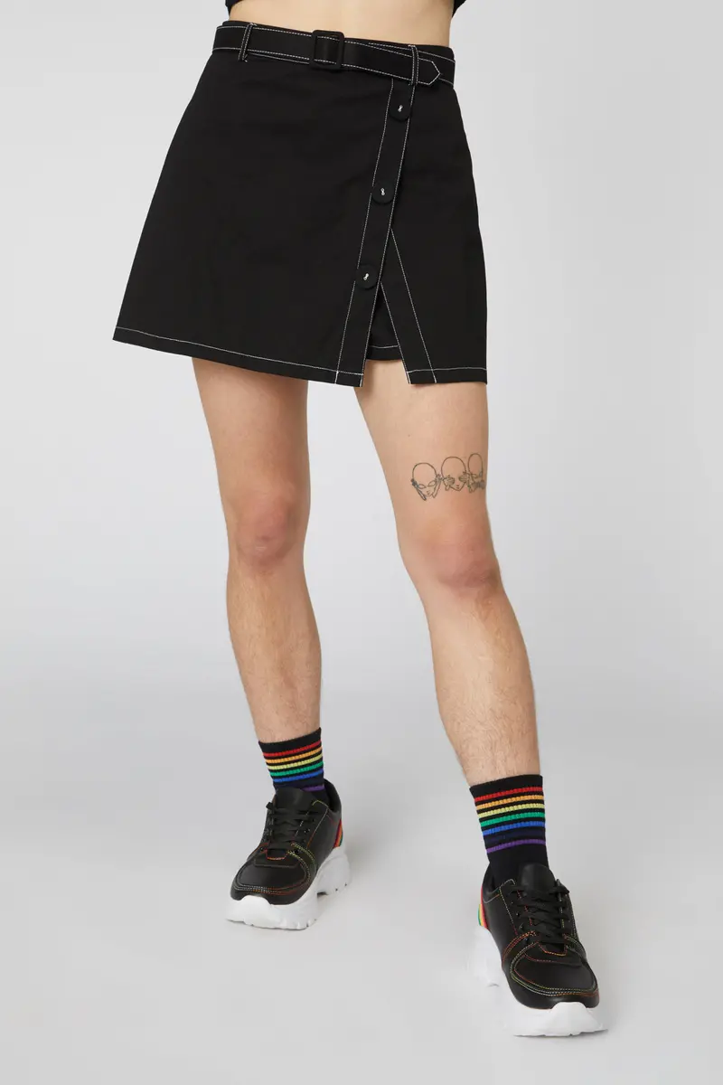 Bad Guy Belted Twill Skort 1